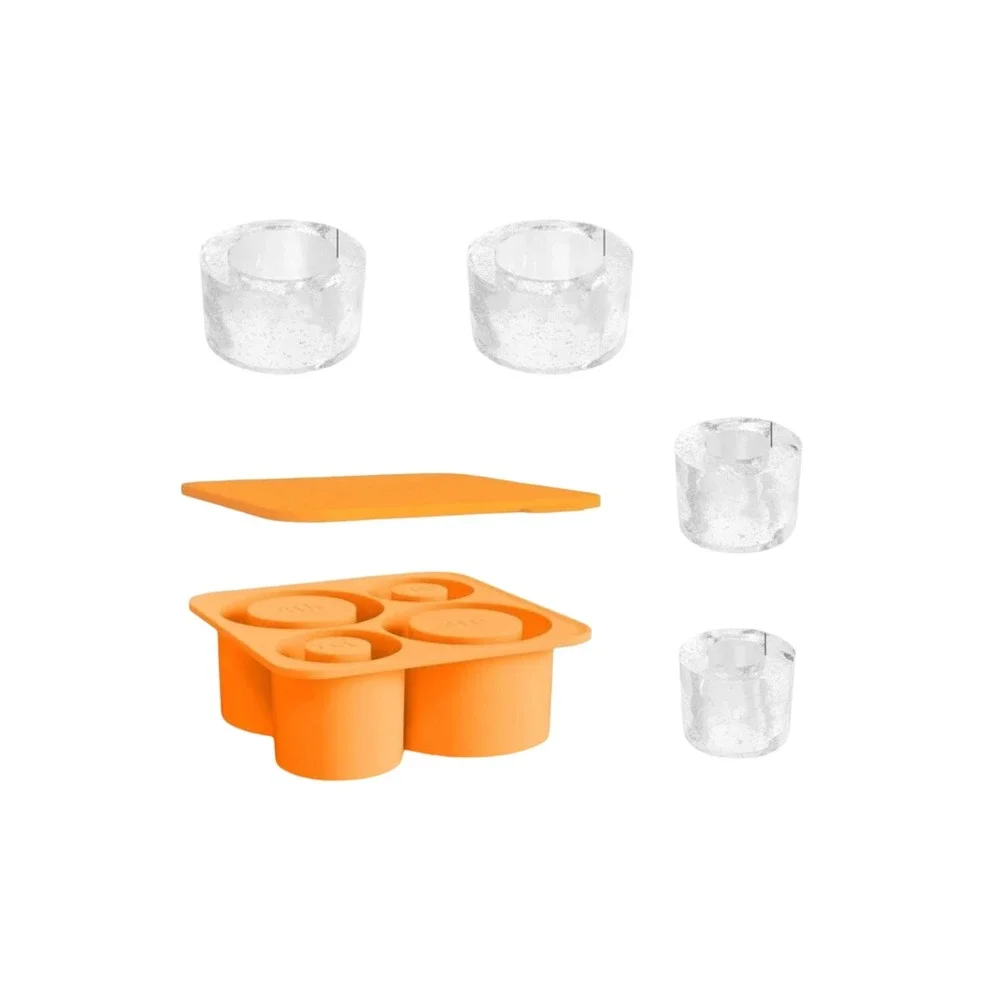 Silicone Ice Cube Tray for 40oz Tumbler with Pink Cowboy Hat Straw Toppers Set